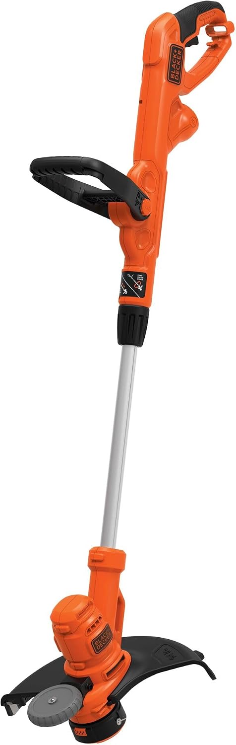 BLACK+DECKER Weed Wacker with Auto Feed, 14-Inch 2 in 1 String Trimmer Lawn Edger, Powerful 6.5-Amp Lightweight Electric Weed Eater (BESTA510)