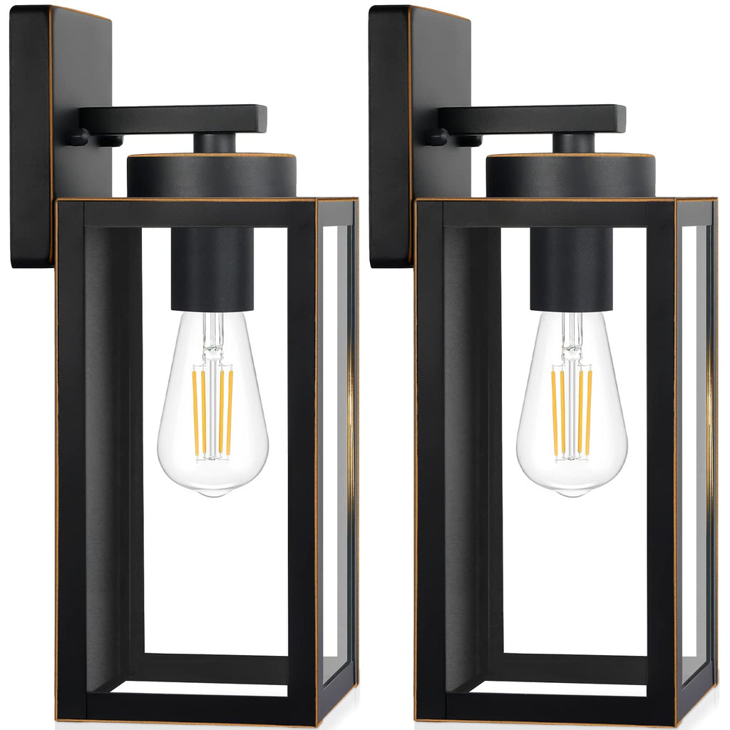 BesLowe Outdoor Wall Light Fixtures, Modern Black Exterior Wall Lanterns