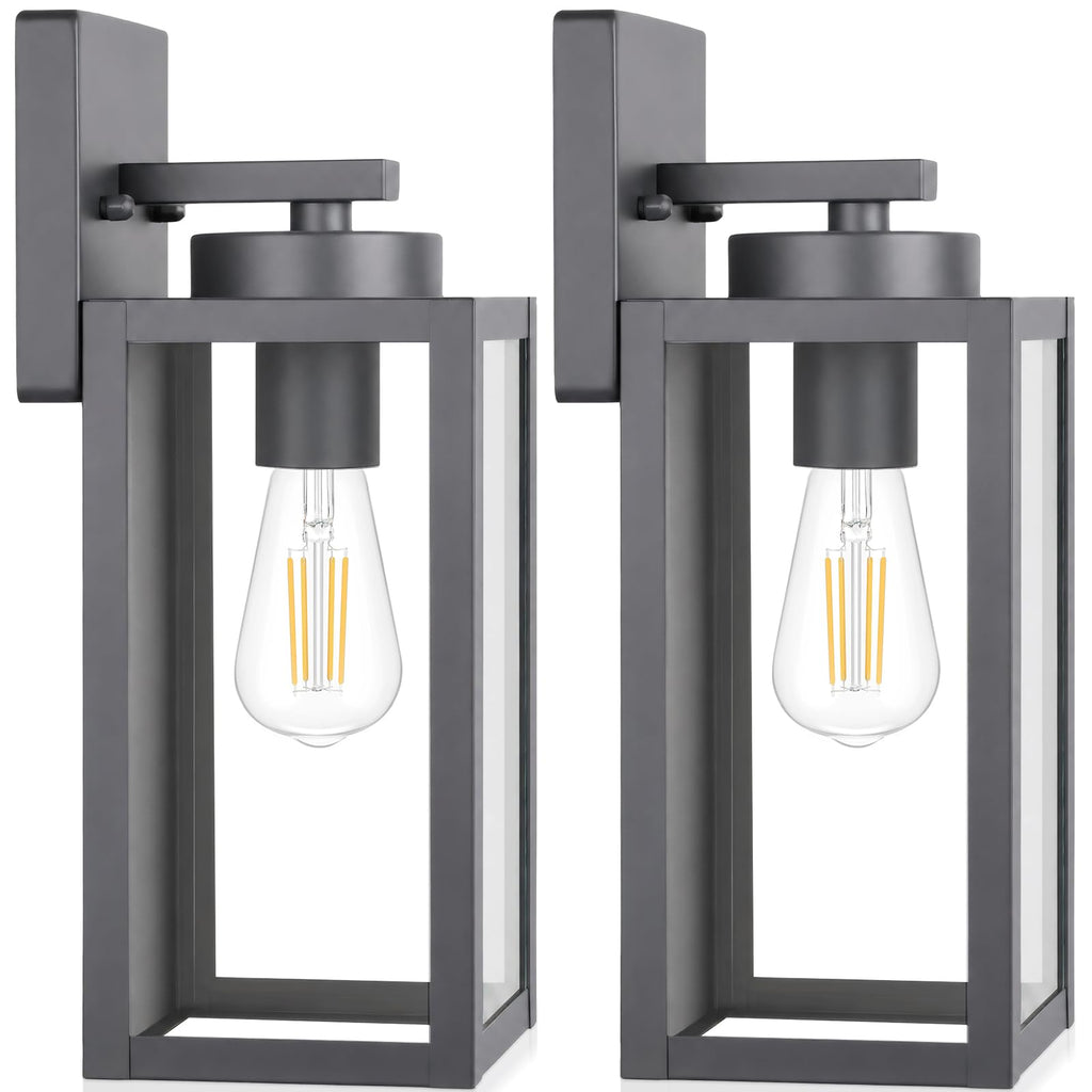 BesLowe Outdoor Wall Light Fixtures, Modern Black Exterior Wall Lanterns