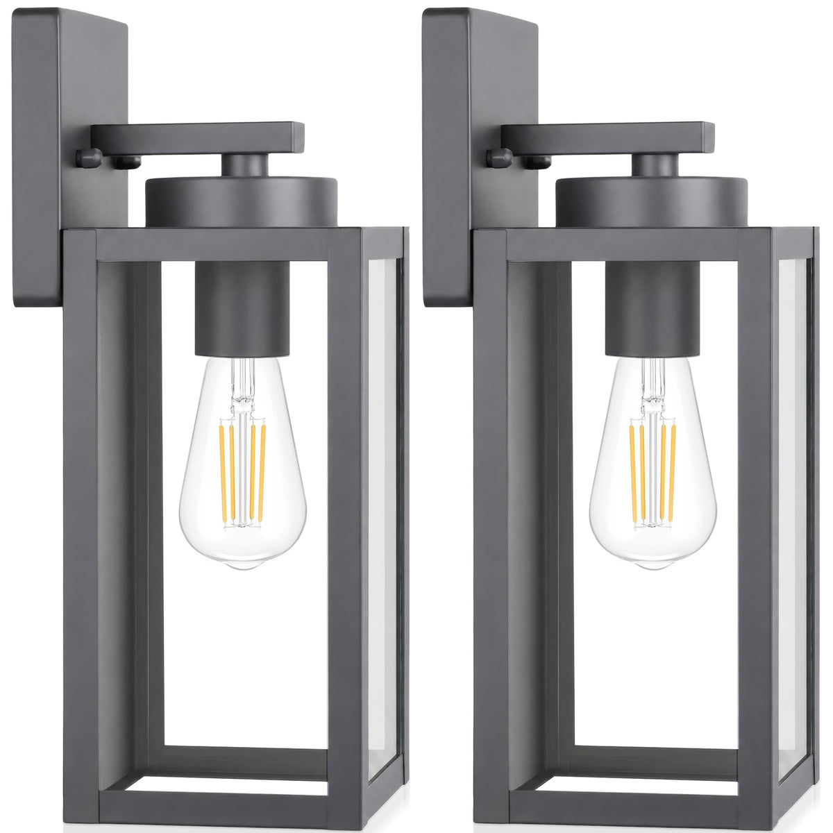 BesLowe Outdoor Wall Light Fixtures, Modern Black Exterior Wall Lanterns