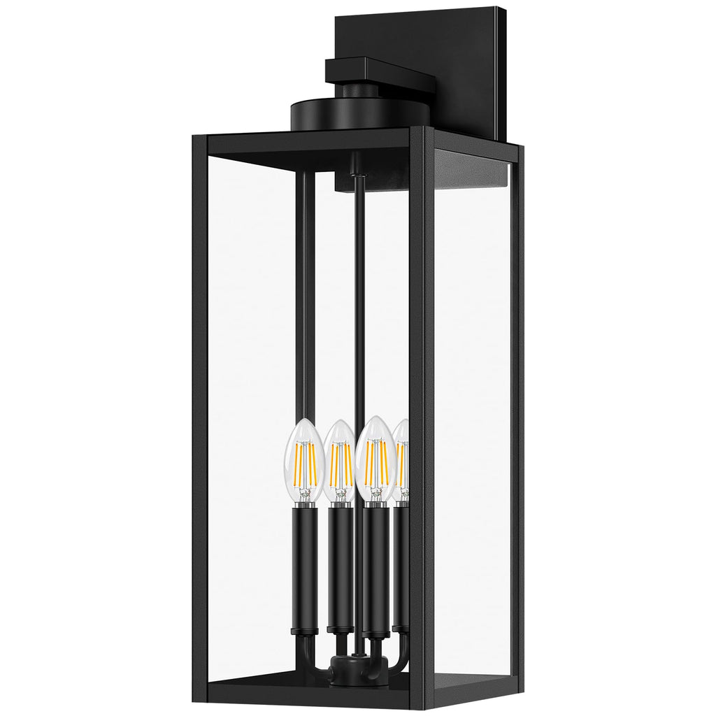BesLowe Outdoor Wall Light Fixtures, Modern Black Exterior Wall Lanterns