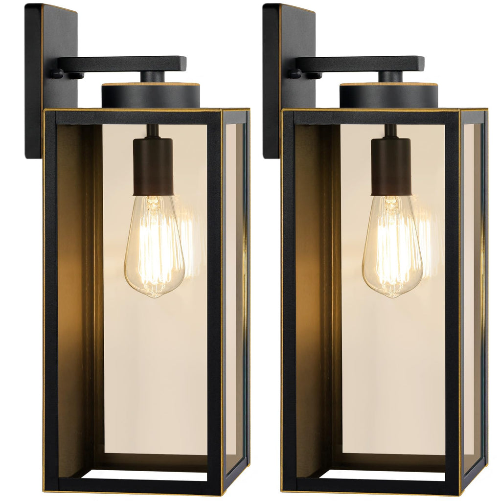 BesLowe Outdoor Wall Light Fixtures, Modern Black Exterior Wall Lanterns