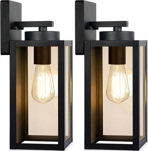 BesLowe Outdoor Wall Light Fixtures, Modern Black Exterior Wall Lanterns