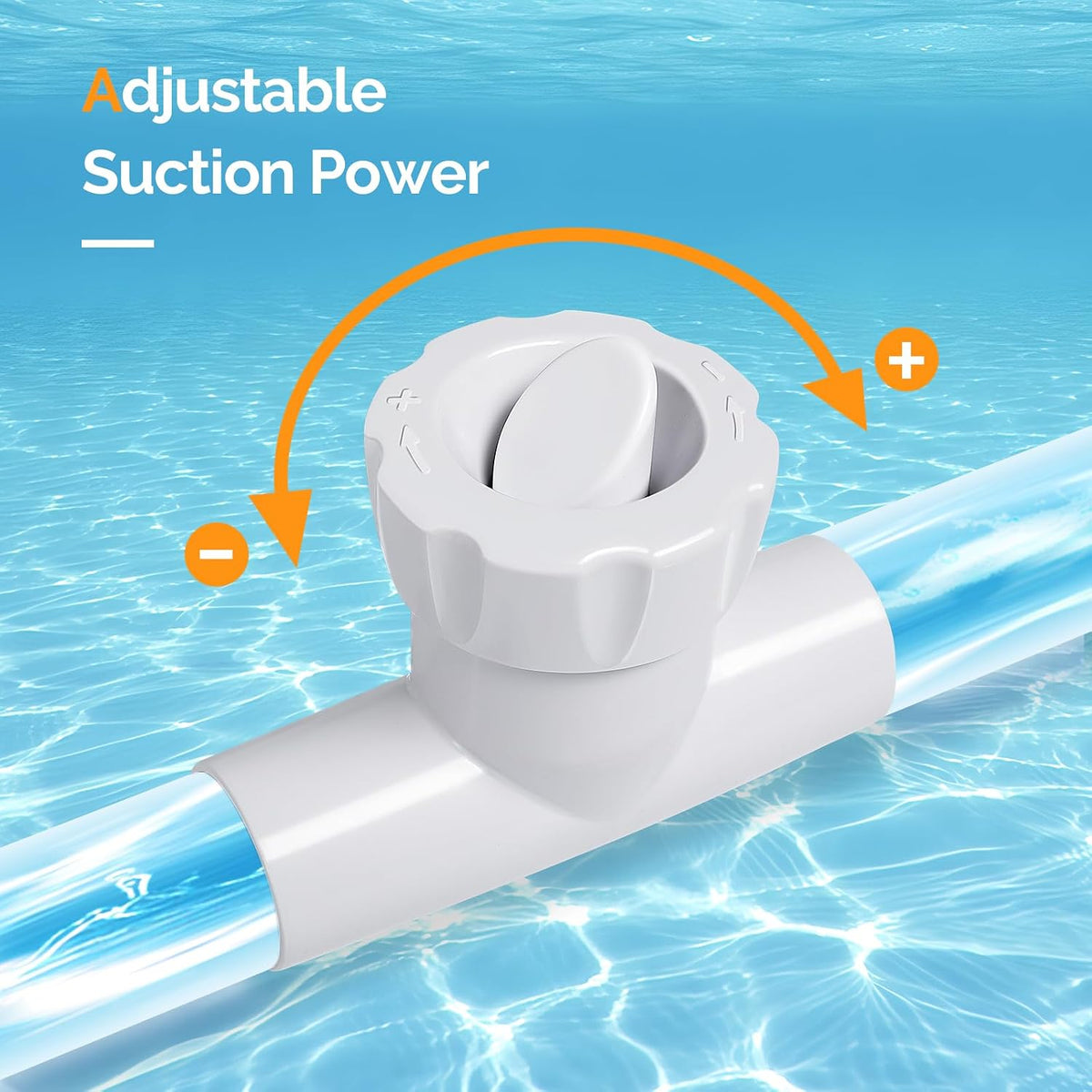 VINGLI Pool Cleaner, Automatic Wall-Climbing Pool Vacuum -Navy Blue&White