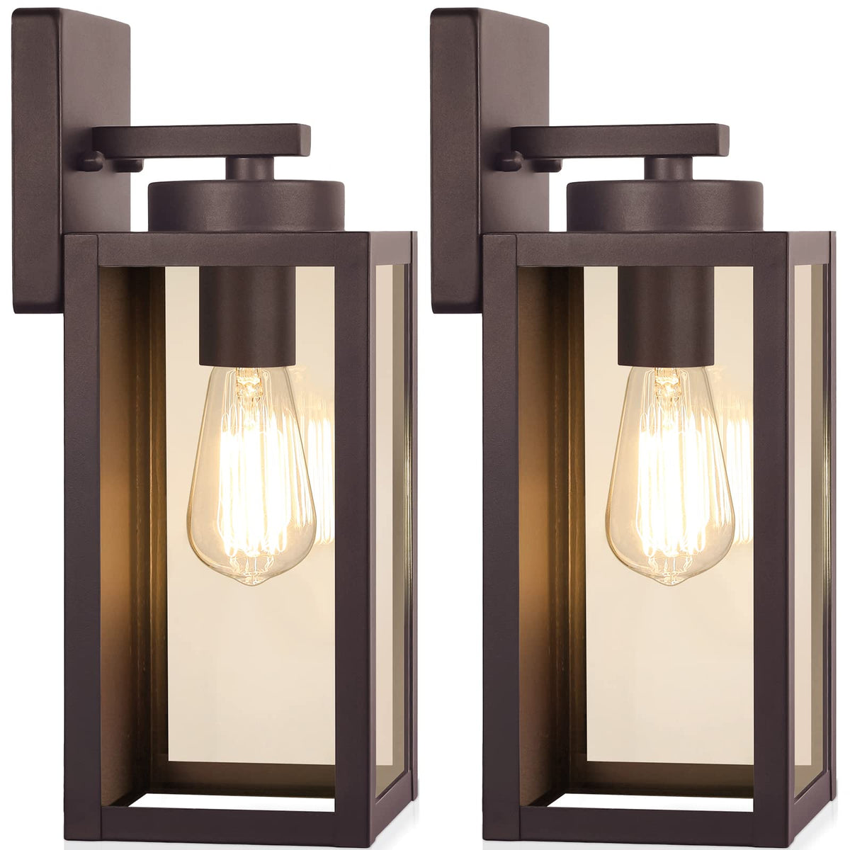 BesLowe Outdoor Wall Light Fixtures, Modern Black Exterior Wall Lanterns