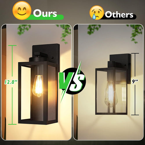 BesLowe Outdoor Wall Light Fixtures, Modern Black Exterior Wall Lanterns