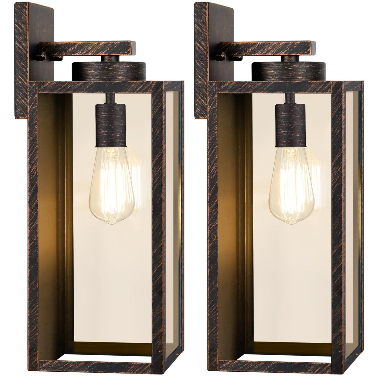 BesLowe Outdoor Wall Light Fixtures, Modern Black Exterior Wall Lanterns