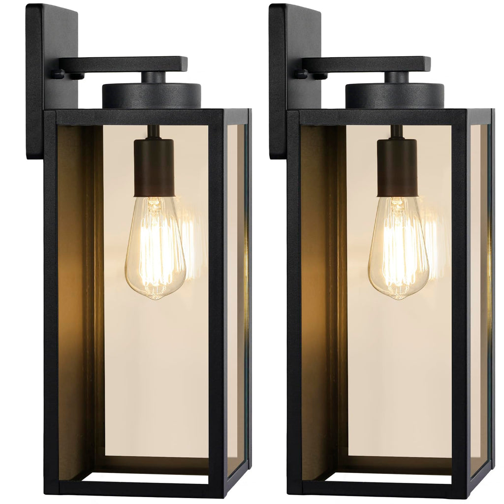 BesLowe Outdoor Wall Light Fixtures, Modern Black Exterior Wall Lanterns