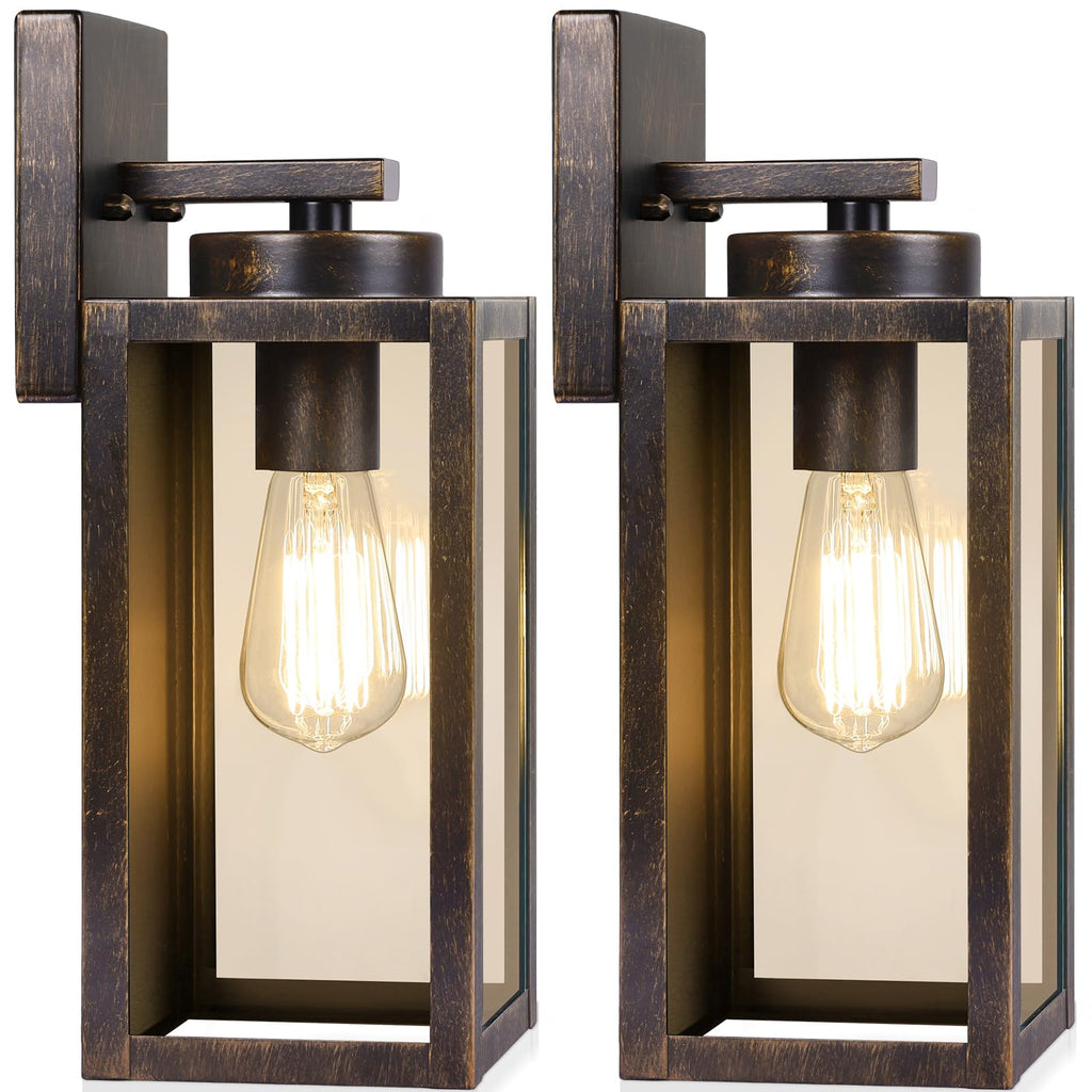 BesLowe Outdoor Wall Light Fixtures, Modern Black Exterior Wall Lanterns