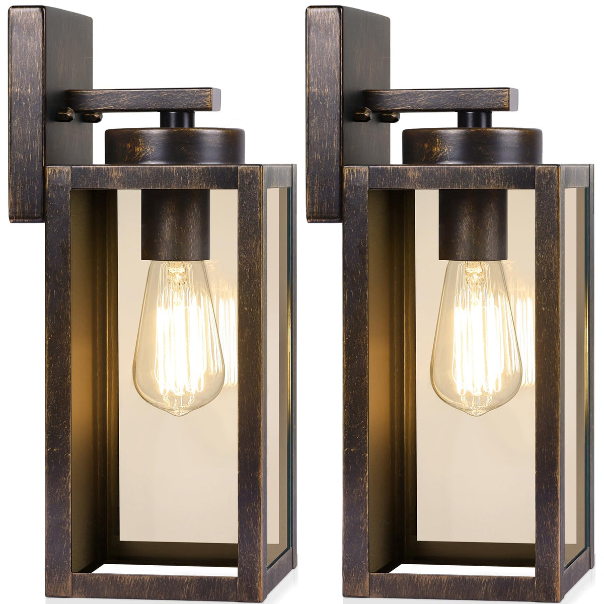 BesLowe Outdoor Wall Light Fixtures, Modern Black Exterior Wall Lanterns