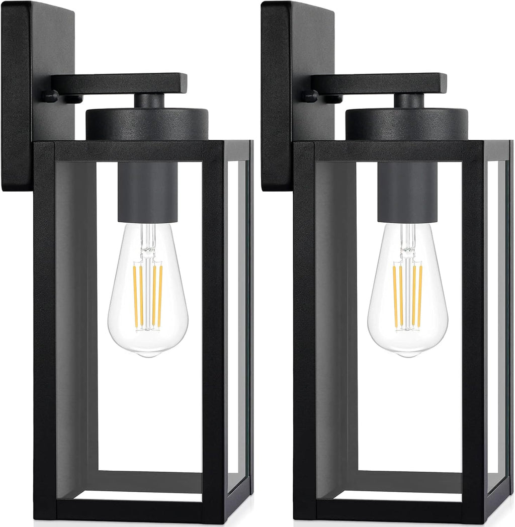 BesLowe Outdoor Wall Light Fixtures, Modern Black Exterior Wall Lanterns