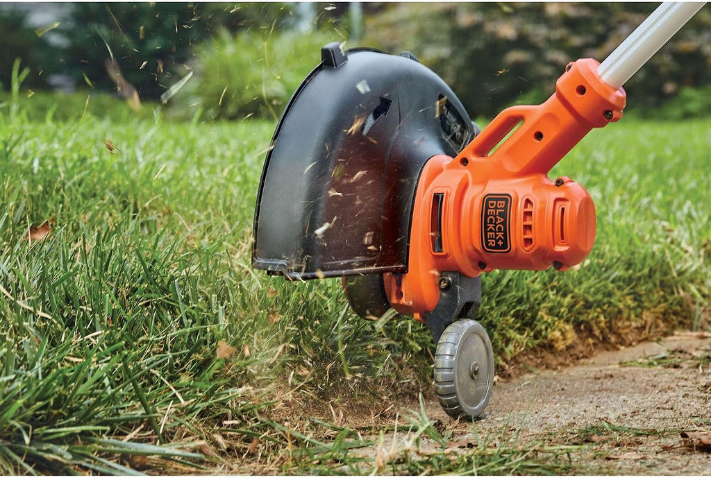 BLACK+DECKER Weed Wacker with Auto Feed, 14-Inch 2 in 1 String Trimmer Lawn Edger, Powerful 6.5-Amp Lightweight Electric Weed Eater (BESTA510)