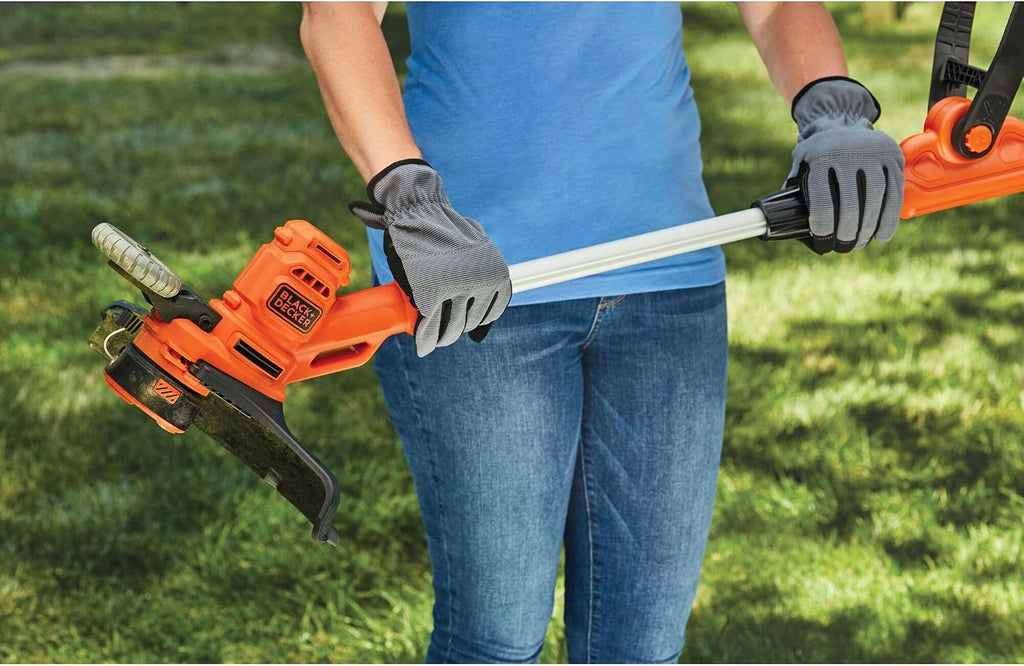 BLACK+DECKER Weed Wacker with Auto Feed, 14-Inch 2 in 1 String Trimmer Lawn Edger, Powerful 6.5-Amp Lightweight Electric Weed Eater (BESTA510)