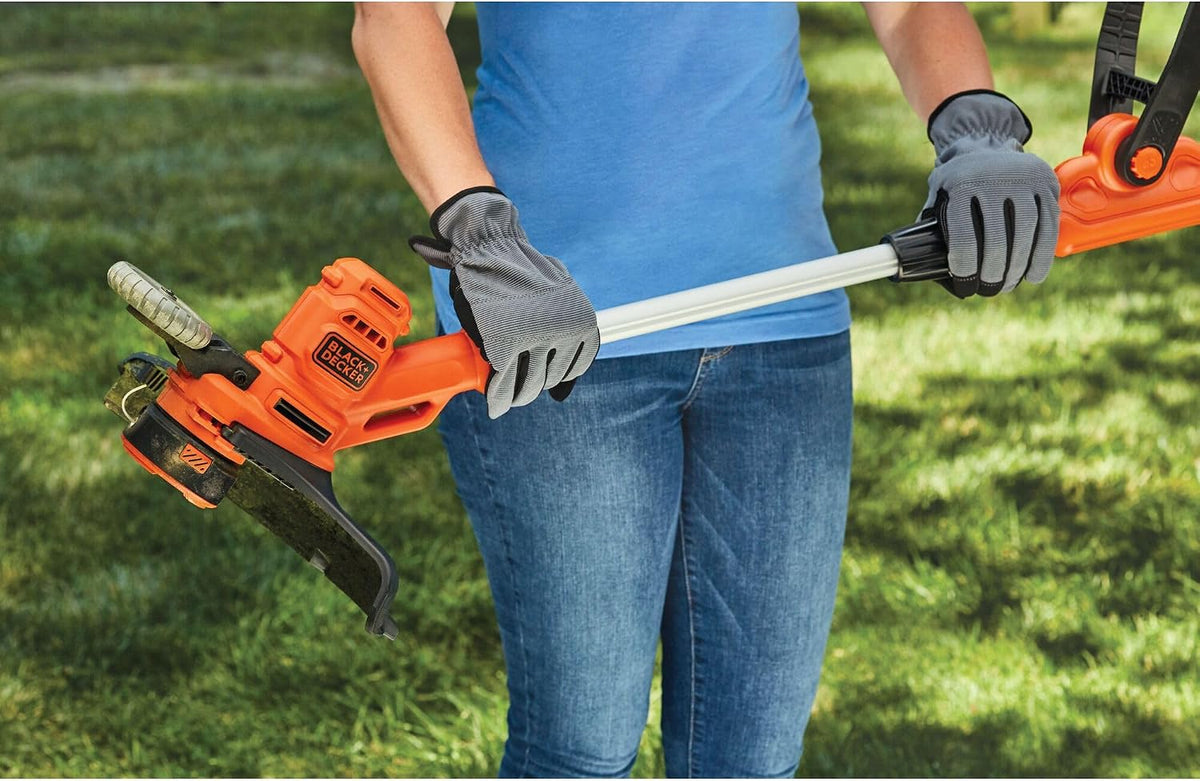 BLACK+DECKER Weed Wacker with Auto Feed, 14-Inch 2 in 1 String Trimmer Lawn Edger, Powerful 6.5-Amp Lightweight Electric Weed Eater (BESTA510)